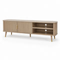 Mobile TV rettangolare rovere chiaro in MDF 180 x 40 x 55 cm