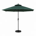Ombrellone da giardino ottagonale verde scuro in poliestere 300 x 250 cm con manovella