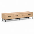 Mobile TV 4 cassetti rovere chiaro MDF rettangolare 180 x 40 x 50 cm